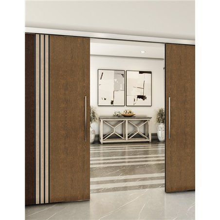 Holzschiebetür Slim-Line - Holz-Mix  Model 4028