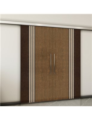 Holzschiebetür Slim-Line - Holz-Mix  Model 4028-2