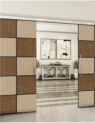Holzschiebetür Slim-Line - Holz-Mix  Model 4029