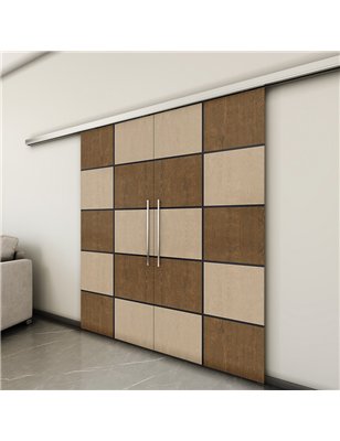 Holzschiebetür Slim-Line - Holz-Mix  Model 4029-3