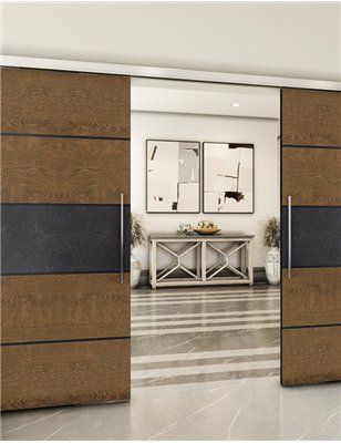 Holzschiebetür Slim-Line - Holz-Mix  Model 4031