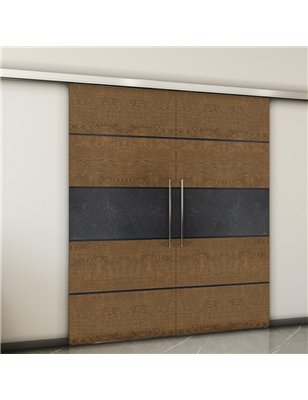 Holzschiebetür Slim-Line - Holz-Mix  Model 4031-2