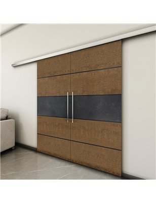 Holzschiebetür Slim-Line - Holz-Mix  Model 4031-3