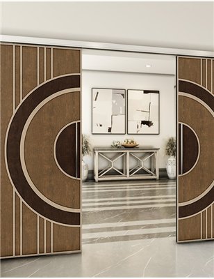 Holzschiebetür Slim-Line - Holz-Mix  Model 4035