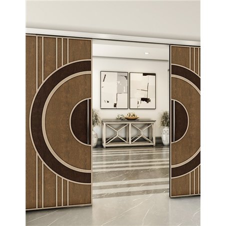 Holzschiebetür Slim-Line - Holz-Mix  Model 4035