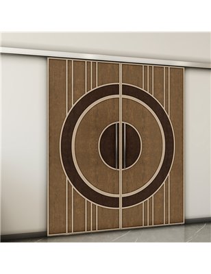 Holzschiebetür Slim-Line - Holz-Mix  Model 4035-2
