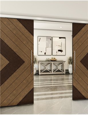 Holzschiebetür Slim-Line - Holz-Mix  Model 4038
