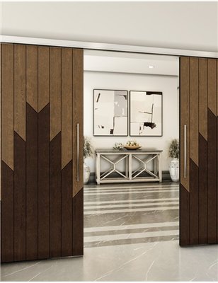 Holzschiebetür Slim-Line - Holz-Mix  Model 4039