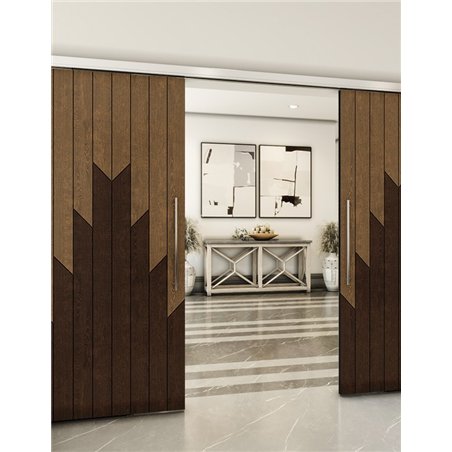 Holzschiebetür Slim-Line - Holz-Mix  Model 4039