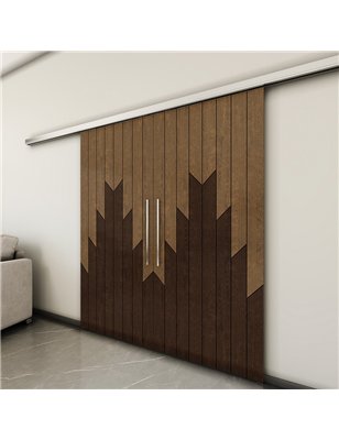 Holzschiebetür Slim-Line - Holz-Mix  Model 4039-3