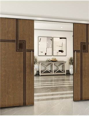 Holzschiebetür Slim-Line - Holz-Mix  Model 4059