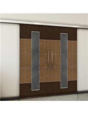 Holzschiebetür Slim-Line - Holz-Mix  Model 4067-2
