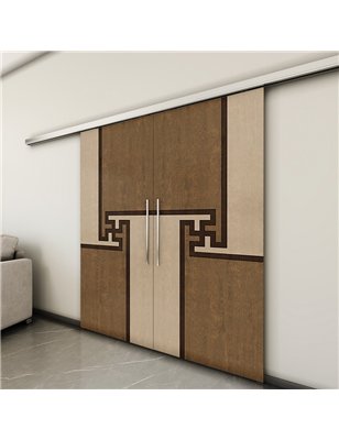 Holzschiebetür Slim-Line - Holz-Mix  Model 4071-3