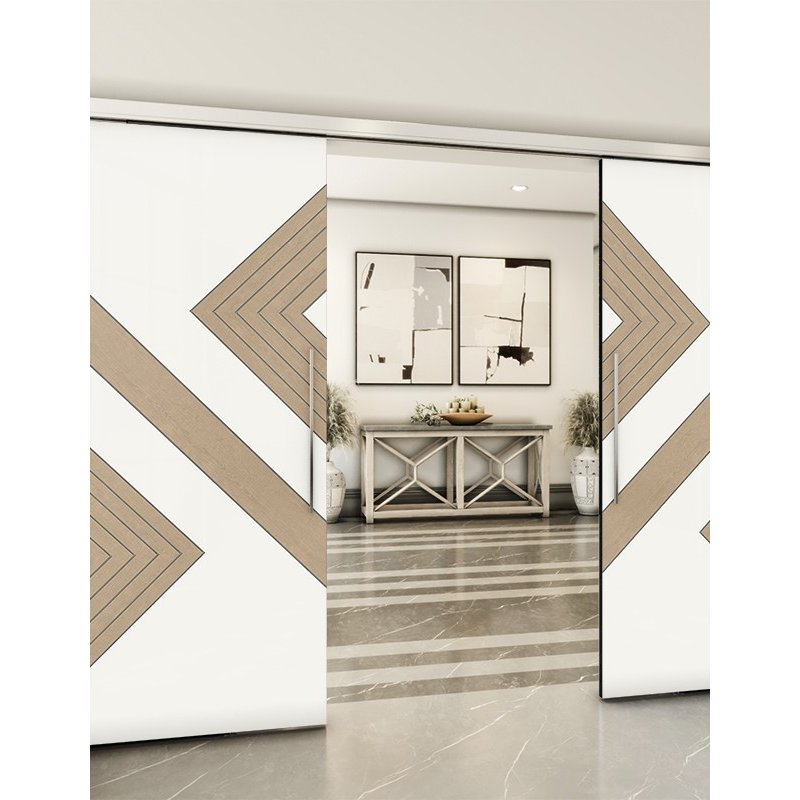 Holzschiebetür Slim-Line - Eiche und Weiss Model 4010 Holzschiebetür Slim-Line - Eiche und Weiss Model 4010