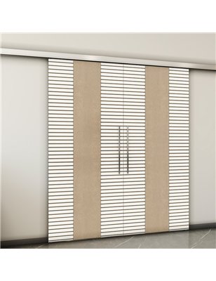 Holzschiebetür Slim-Line - Eiche und Weiss  Model 4013-2