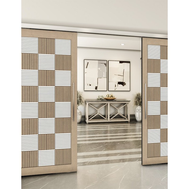 Holzschiebetür Slim-Line - Eiche und Weiss Model 4015 Holzschiebetür Slim-Line - Eiche und Weiss Model 4015
