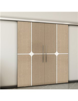 Holzschiebetür Slim-Line - Eiche und Weiss  Model 4017-2