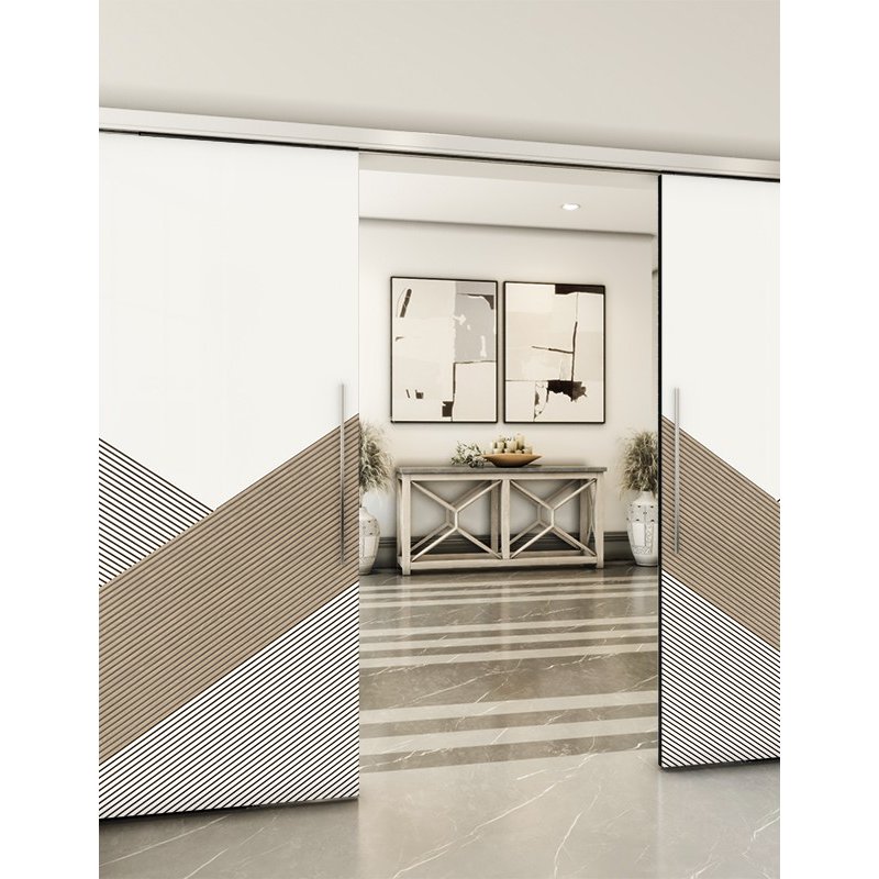 Holzschiebetür Slim-Line - Eiche und Weiss Model 4044 Holzschiebetür Slim-Line - Eiche und Weiss Model 4044