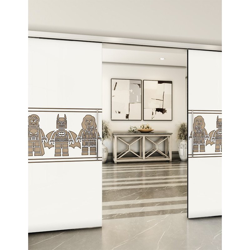 Holzschiebetür Slim-Line - Eiche und Weiss Model 4063 Holzschiebetür Slim-Line - Eiche und Weiss Model 4063