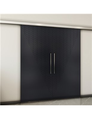 Holzschiebetür Slim-Line - Schwarz  Model 4078-2