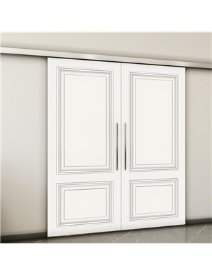 Holzschiebetür Slim-Line - Weiss  Model 4004-2