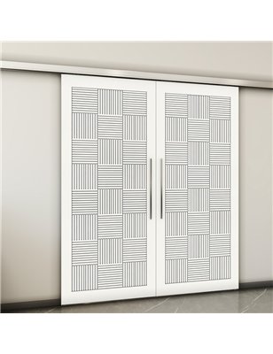 Holzschiebetür Slim-Line - Weiss  Model 4015-2
