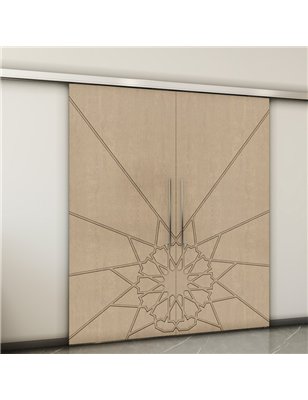Holzschiebetür Slim-Line - Eiche  Model 4068-2
