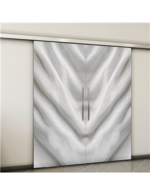 Holzschiebetür Slim-Line - Weiss 3D  Model 4027-2