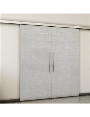 Holzschiebetür Slim-Line - Weiss 3D  Model 4028-2