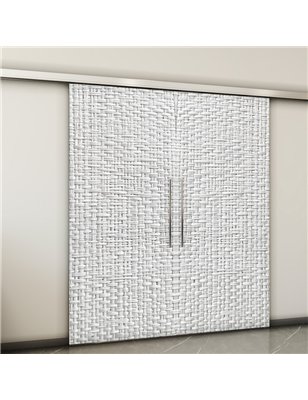 Holzschiebetür Slim-Line - Weiss 3D  Model 4035-2