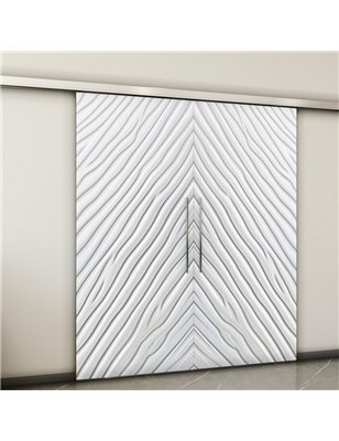 Holzschiebetür Slim-Line - Weiss 3D  Model 4037-2