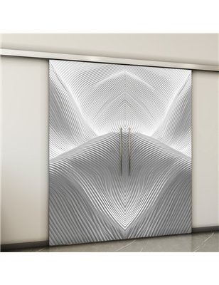 Holzschiebetür Slim-Line - Weiss 3D  Model 4039-2