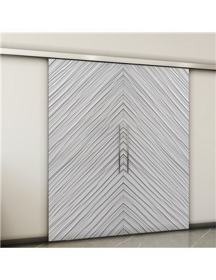 Holzschiebetür Slim-Line - Weiss 3D  Model 4040-2