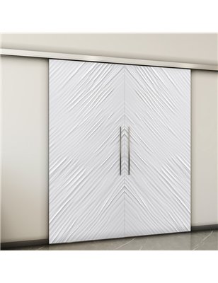 Holzschiebetür Slim-Line - Weiss 3D  Model 4042-2