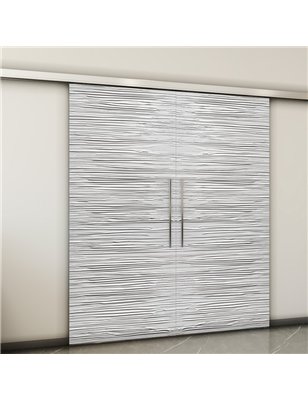 Holzschiebetür Slim-Line - Weiss 3D  Model 4044-2