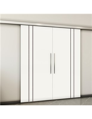 Holzschiebetür Slim-Line - Design-Linien  Model 4056-2
