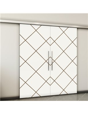 Holzschiebetür Slim-Line - Design-Linien  Model 4071-2
