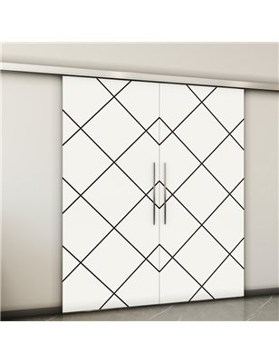 Holzschiebetür Slim-Line - Design-Linien  Model 4072-2