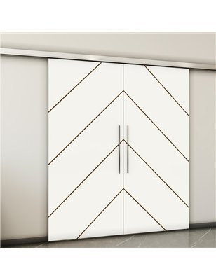 Holzschiebetür Slim-Line - Design-Linien  Model 4075-2