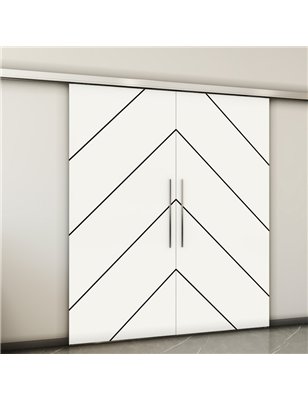 Holzschiebetür Slim-Line - Design-Linien  Model 4076-2