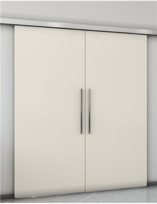 Holzschiebetür Slim-Line - Weisslack  Model 9010-4