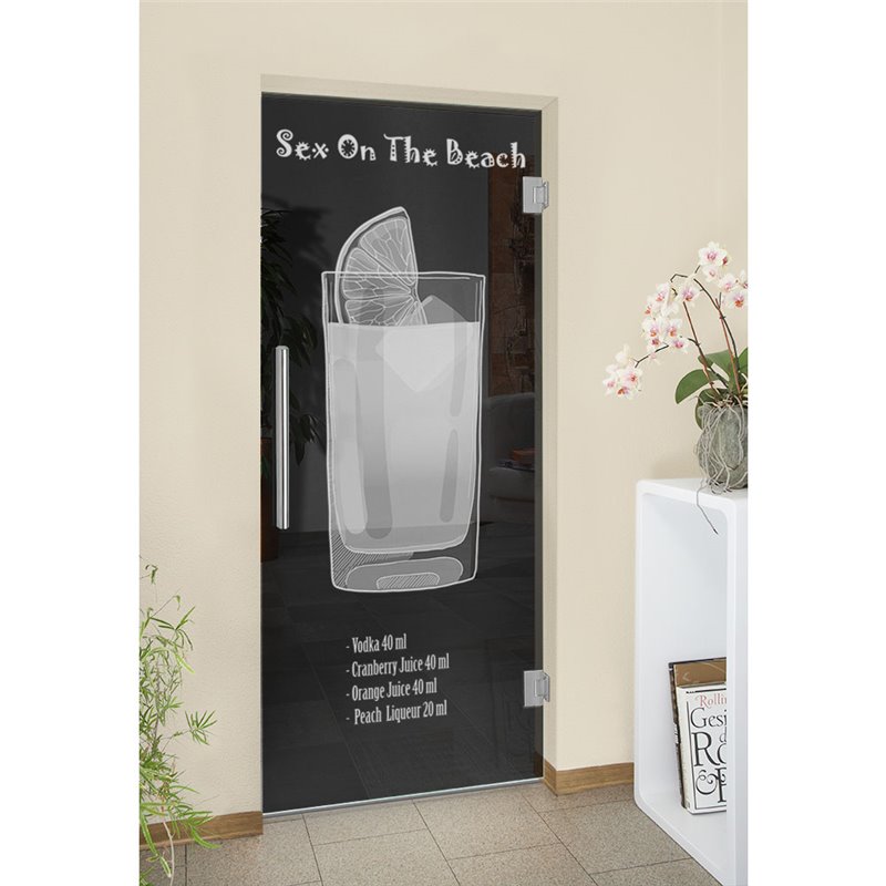 Pendeltür Sex on the beach Gelasert Auf Grauglas Pendeltür Sex on the beach Gelasert Auf Grauglas