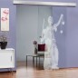 Glasschiebetür ECO-LINE Justitia Gelasert Auf Klarglas Glasschiebetür ECO-LINE Justitia Gelasert Auf Klarglas