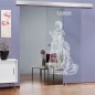 Glasschiebetür ECO-LINE Ladies Gelasert Auf Klarglas Glasschiebetür ECO-LINE Ladies Gelasert Auf Klarglas