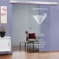 Glasschiebetür ECO-LINE Cosmopolitan Gelasert Auf Klarglas Glasschiebetür ECO-LINE Cosmopolitan Gelasert Auf Klarglas