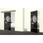 Glasschiebetür ECO-LINE Blume Gelasert Auf Grauglas Glasschiebetür ECO-LINE Blume Gelasert Auf Grauglas