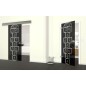 Glasschiebetür ECO-LINE Hopscotch Gelasert Auf Grauglas Glasschiebetür ECO-LINE Hopscotch Gelasert Auf Grauglas
