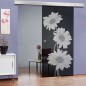 Glasschiebetür ECO-LINE Kamille Gelasert Auf Grauglas Glasschiebetür ECO-LINE Kamille Gelasert Auf Grauglas