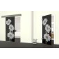 Glasschiebetür ECO-LINE Kamille Gelasert Auf Grauglas Glasschiebetür ECO-LINE Kamille Gelasert Auf Grauglas