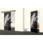 Glasschiebetür ECO-LINE Papagei Gelasert Auf Grauglas Glasschiebetür ECO-LINE Papagei Gelasert Auf Grauglas